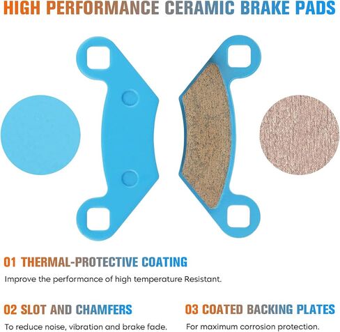 Youxmoto Ceramic Brake Pads Fit for POLARIS Outlaw 450 S MXR / 525 IRS 2008-2011, Front and Rear Brake Pads Fit for Polaris RZR 570 / for RZR 800 EPS LE/S 800-2008 2009 2010 2011 2012 2013 2014 in Saudi Arabia