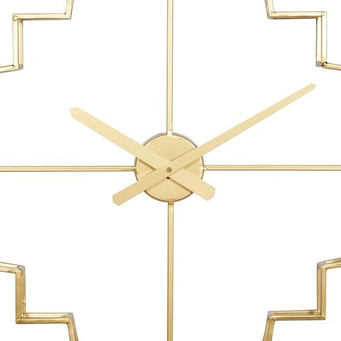 CosmoLiving by Cosmopolitan Metal Open Frame Quatrefoil Wall Clock, 24" x 3" x 24", Black in Saudi Arabia