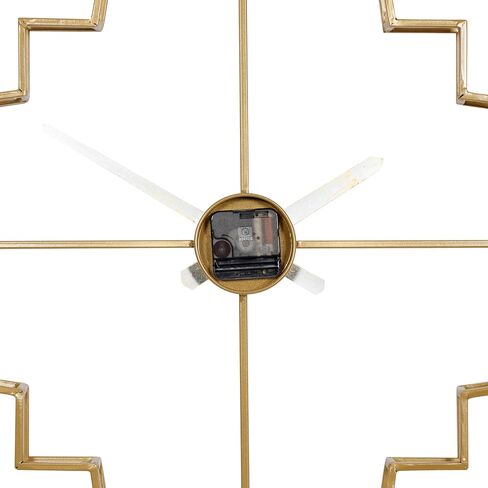 CosmoLiving by Cosmopolitan Metal Open Frame Quatrefoil Wall Clock, 24" x 3" x 24", Black in Saudi Arabia