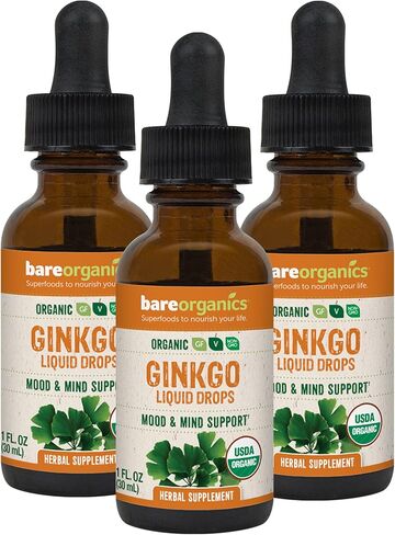 BareOrganics Ginkgo Leaf Liquid Drops (3 Pack) in Saudi Arabia