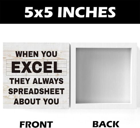 When You Excel They Always Spreadsheet about You Sign, Funny Spreadsheet Gift for Coworker, Tax Accountant Gifts, CPA Gifts, Funny Office Signs, Rustic Cubicle Shelf Accessories Decor 5 X 5 Inch in Saudi Arabia