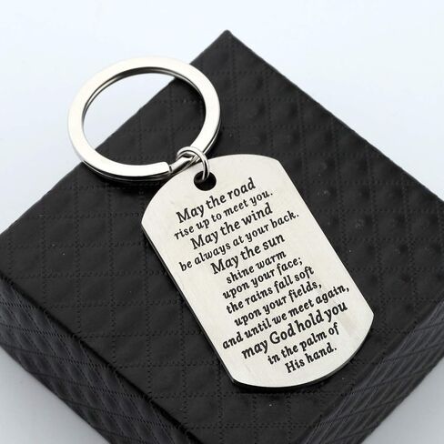 Gzrlyf May the Road Rise to Meet You Irish Blessing Keychain Irish Blessing Gifts Coworker Leaving Gifts in Saudi Arabia
