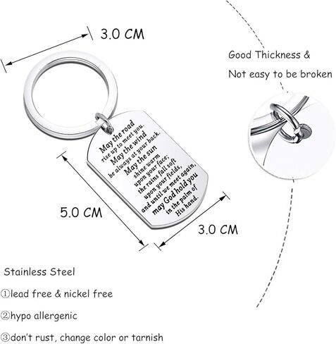 Gzrlyf May the Road Rise to Meet You Irish Blessing Keychain Irish Blessing Gifts Coworker Leaving Gifts in Saudi Arabia