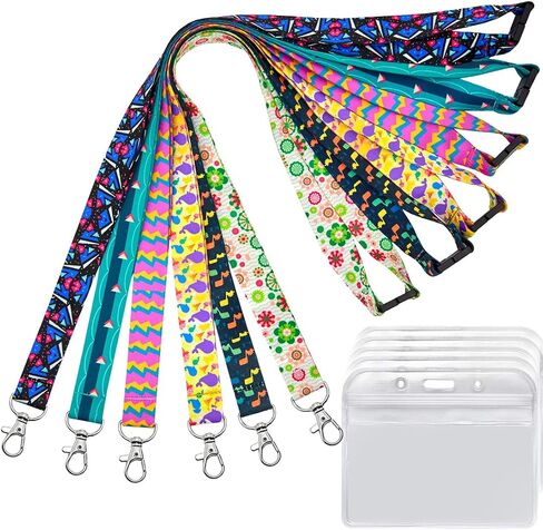 YOUOWO 6 Pack lanyards for id badges Cruise cute Lanyard for keys kids Women id Badge Holder lanyard for Hall Pass card holder Lanyard for Ship Card Breakaway safety Office Neck Lanyards in Saudi Arabia