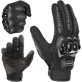 Full Finger Touchscreen Motorcycle Gloves for Men and Women, Skeleton Design - Reliable Motorbike Gear for Motocross, BMX, ATV, MTB Riding, Road Racing, and Cycling- Guantes Moto