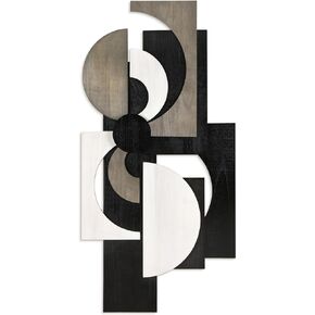 Empire Art Direct "Luminus Dusk Dimensional Solid Paulownia Wood Abstracts Wall Art, Ready to Hang, Living Room, Bedroom & Office, 48" x 24"x 1.89"