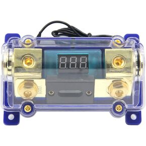 100A Digital Circuit Breaker,Car Stereo Audio Led Display Digital Voltage Inline ANL Fuse Holder 0 2 4 Gauge in Out with 100 Amp Fuse