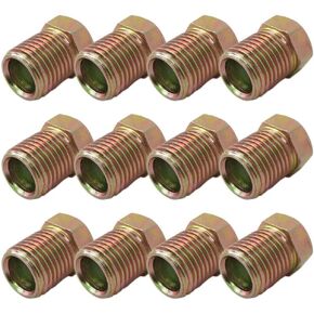 New Brake Line Adapter for 5/16" Tube, (Female) Inverted Flare, 1/2-20 to (Male) 1/8" Pipe (Pack of 12)
