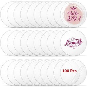 100 Pieces Clear Acrylic Circle Blanks, 4 Inch Acrylic Discs, Round Acrylic Blanks for DIY Crafts, Cricut Cutting and Engraving, Painting
