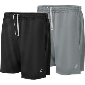 NY Threads Men's Athletic Shorts 2 Pack Quick Dry Lightweight Running Workout Gym Shorts with Pockets