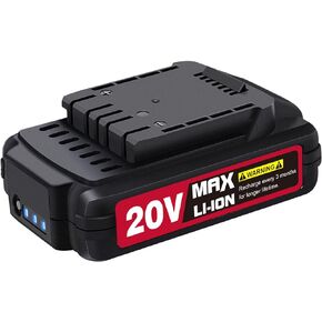 AVID POWER 20V MAX 2.0A Lithium Ion Rechargeable Battery with Real-time Capacity Indicator, Only Compatible 20V Cordless Tools