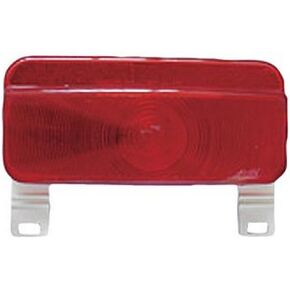 (003-81L) Surface Mount Tail Light with License Plate Bracket, White