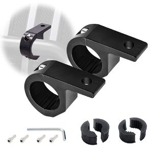 Motorcycle Mounting Bracket, LED Pods Auxiliary Driving Fog Lights Mounting Brackets Kit, LED Light Bar Horizontal Bar Clamp Mounting Kit fit for 22mm-35mm, 2Pcs