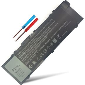 91Wh MFKVP GR5D3 Battery for Dell Precision 15 7510 7520 M7510 17 7710 7720 M7710 Series M28DH 1G9VM T05W1 0FNY7 TWCPG 451-BBSF 451-BBSB