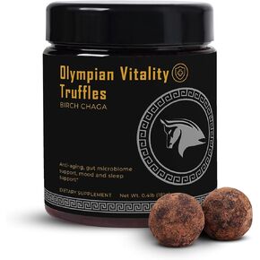 Olympian Vitality Truffles | Natural Gut Health Dessert & Gut Detox Supplement + Sleep Support | Humic & Fulvic Acid Organic Pure Cacao & Date | Non GMO & Organic | Spartan Bee Bread Brand in Kuwait
