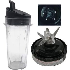 Replacement blade with Draining rack Nutri Blender Pro Extractor Blades for Ninja fit Nutri NINJA FIT 700 Watt 2 in 1 Blender QB3000/ QB3000SSW 30/ QB3000QR 30 / QB3000QBK/ QB3001SS