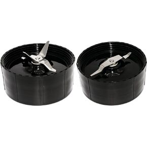 Blendin Replacement Cross and Flat Blades Assembly with Gasket Installed, Compatible with Magic Bullet MB-1001, MB-1001B, MBR-1101, MBR-1701, MBR-1702, MBR-0301 Blenders