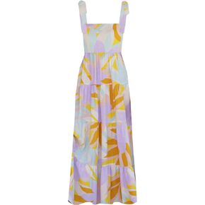 Womens 2024 Summer Maxi Dress Casual Sleeveless Spaghetti Strap Smocked Ruffle Beach Long Dress