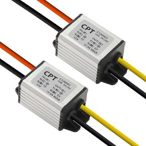AITRIP 2 Pack 12V to 5V DC Converter Car Power Voltage DC 8-35V to 5V 3A 15W Voltage Regulator Board Power Supply Module for Car Auto Vehicle Motor Regulated