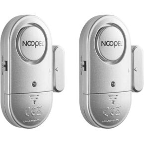 Door Window Alarm 2 Pack, New Version with Two Volume Levels,NOOPEL Burglar Intruder Entry Alarm for Kids Toddlers Indoor Personal Safety