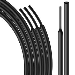 3/8 Inch Heat Shrink Tubing - 16.5Ft 3:1Ratio Waterproof Heat Shrink Tubin - Adhesive Lined,Dual Wall Adhesive Shrinkable Wire Wrap Tube - Black