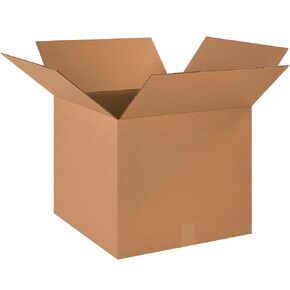 Aviditi 181816 Corrugated Box, 18" Length x 18" Width x 16" Height, Kraft (Bundle of 20)