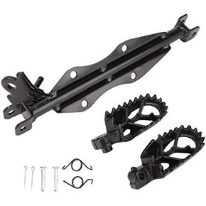 Aramox Footpeg Foot Rest Pegs Mount Bracket Bar, Motorcycle Foot Rest Pegs with Footpeg Mount Bracket Kit for CRF50 XR50 XRF70 CRF70 Pit Dirt Motor Trail Bike Motocross