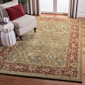 SAFAVIEH Persian Legend Collection Area Rug - 5' x 8', Light Green & Rust, Handmade Traditional Wool, Ideal for High Traffic Areas in Living Room, Bedroom (PL819B)