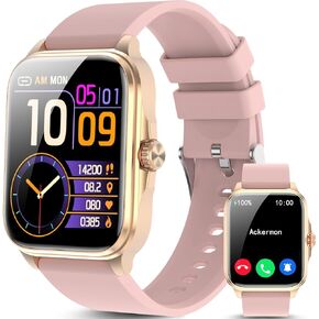 Smart Watches for Women Men (Answer/Make Calls) 1.91" HD Screen Fitness Sleep Tracker Heart Rate Blood Oxygen Blood Pressure Monitor Smart Watch IP67 Waterproof Black
