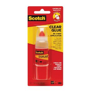 Scotch Clear Glue in 2-Way Applicator, .95 oz, Photo Safe and Non-Toxic (6044)