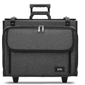 Solo New York Morgan Rolling Catalog Case, Gray, Made from Recycled Materials