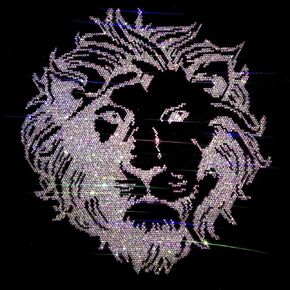 Rhinestop AB Crystal Lion Iron-on Rhinestone Design