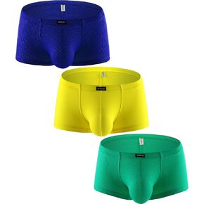 IKINGSKY Men's Bulge Boxer Briefs Sexy Swimming Trunks Under Panties Breathable Boxershorts Underwear for Men