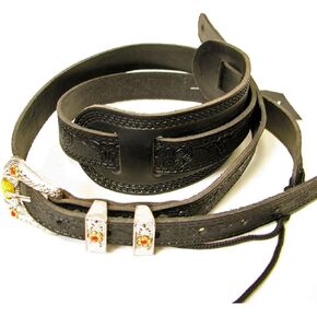 Fender STRAP - GRETSCH 6334 TOOLED BLACK, 49"-56"