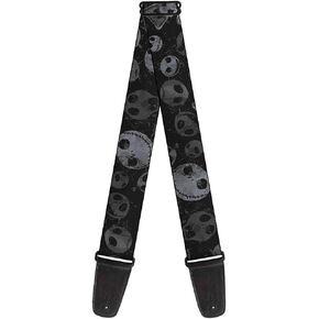Buckle-Down Guitar Strap - Nightmare Before Christmas Jack Expressions Scattered Weathered - 2" Wide - 29-54" Length
