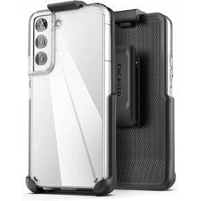 Encased Clear Back for Samsung Galaxy S22 Ultra Belt Clip Case, Slim Protective Phone Cover with Holster (S22 Ultra)