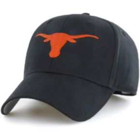 Officially Licensed Texas University Black Clean Up Hat Classic Relaxed Fit Embroidered Team Logo Adjustable Cap
