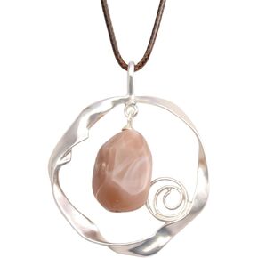 Jeilwiy Leather Necklace For Women Funky Necklace Choker String Cord Necklace with Pendant Boho Style Jewelry