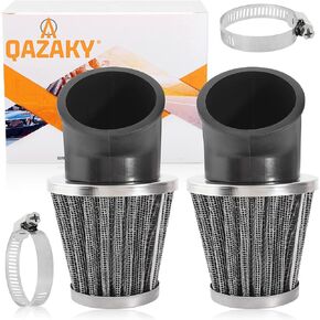 2PCS 35mm Filter Cleaner 45 Degree Angled Compatible with 50cc 70cc 90cc 110cc 125cc 2-stroke 4-stroke Engine Motorcycle ATV Quad Scooter Go Kart Moped Pit Dirt Pocket Mini Bike 34mm 36mm