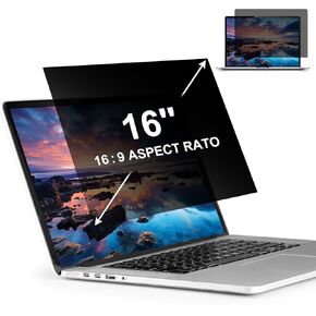 LILIONGTH 16 inch 16:9 Laptop Privacy Screen Protector, Privacy Filter Screen Protector for 16" Laptops, Anti Peek and Glare Privacy Screen Protector for Lenovo, HP, Dell, ASUS in Kuwait
