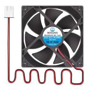 WINSINN DC 90mm Fan 24V 9025 Dual Ball Bearing Brushless Cooling 90x25mm 2PIN