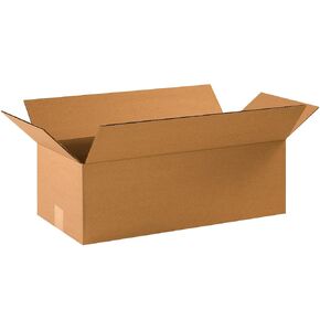 BOX USA 22x10x6 Flat Corrugated Boxes, Flat, 22L x 10W x 6H, Pack of 25 | Shipping, Packaging, Moving, Storage Box for Home or Business, Strong Wholesale Bulk Boxes