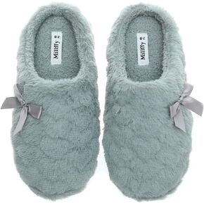 Millffy Womens Mens Indoor Slippers Winter Warm Fuzzy Plush Fur Anti-Slip House Bedroom Slippers
