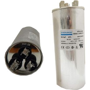 45+5 MFD 45/5 فائق التوهج 370 أو 440 فولت مكثف دائري مزدوج التشغيل PW-45/5/R لمكيف الهواء المكثف المستقيم البارد أو الحراري - مضمون لمدة 5 سنوات (45+5) in Kuwait