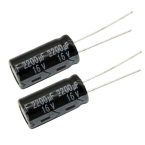 (Pack of 6 PCS) PoiLee 2200uF 16V Capacitor 10X20mm 105C 2200uF 16 Voltage Aluminum Electrolytic Capacitors