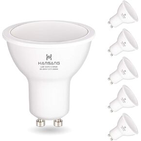 hansang A19 LED Bulb Gu24 Light Bulb Base,9W (100W Equivalent),900 Lumens,5000K Daylight,220 Degree Beam Angle,Gu24 Twist Base,for CFL Upgrade,Non-Dimmable 4 Pack