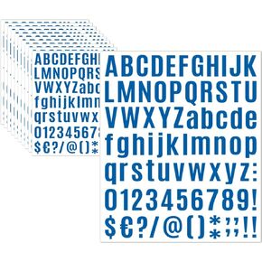 10 Sheets Letter Stickers Alphabet Stickers 1 inch Vinyl Self-Adhesive Number Stickers, Mailbox Numbers Stickers, Cup Labels, Holiday Party Decoration (Black, 1 inch)