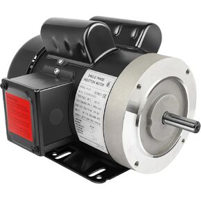 3HP General Purpose Motor, 3450 RPM Electric Motor, Single Phase 56C Frame 208-230V 5/8" Shaft Diameter, 60HZ CW/CCW TEFC