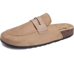 Torotto Women's Suede Clogs Cork Footbed Mules Comfort Potato Shoes with Arch Support Backless Loafers