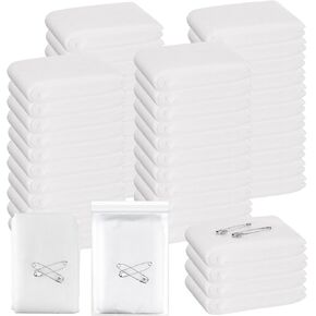 Saillong 50 Pieces Triangular Bandage with 2 Safety Pins Large Triangle Bandage Bulk Triangular Cravat Bandage Non Woven Cotton Splint Bandage, 40'' x 40'' x 56'', White in Kuwait